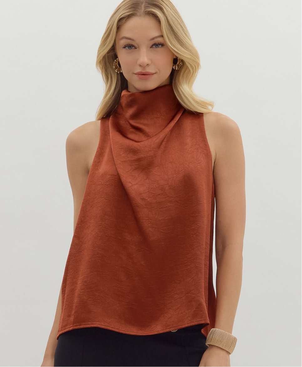 Main Attraction Drape Neck Blouse