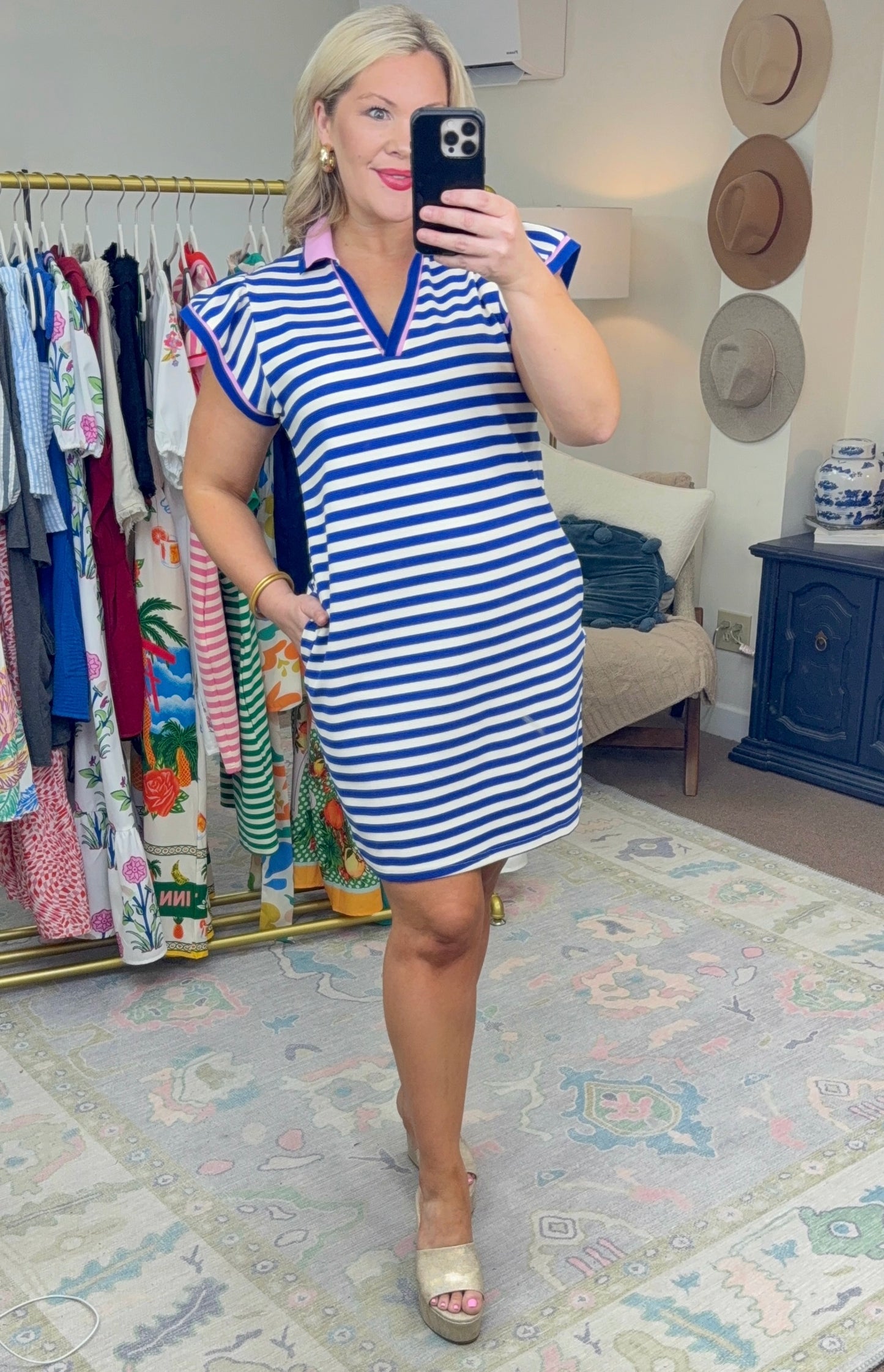 **MORE COLORS** Around Town Flutter Sleeve Shirt Dress