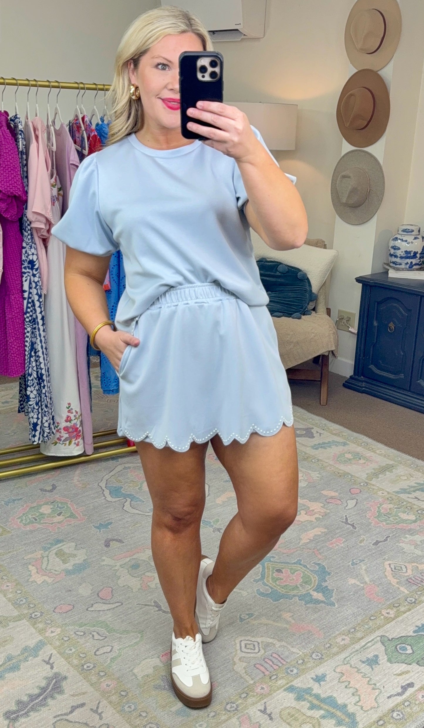What’s Your Fancy Embellished Skort Set