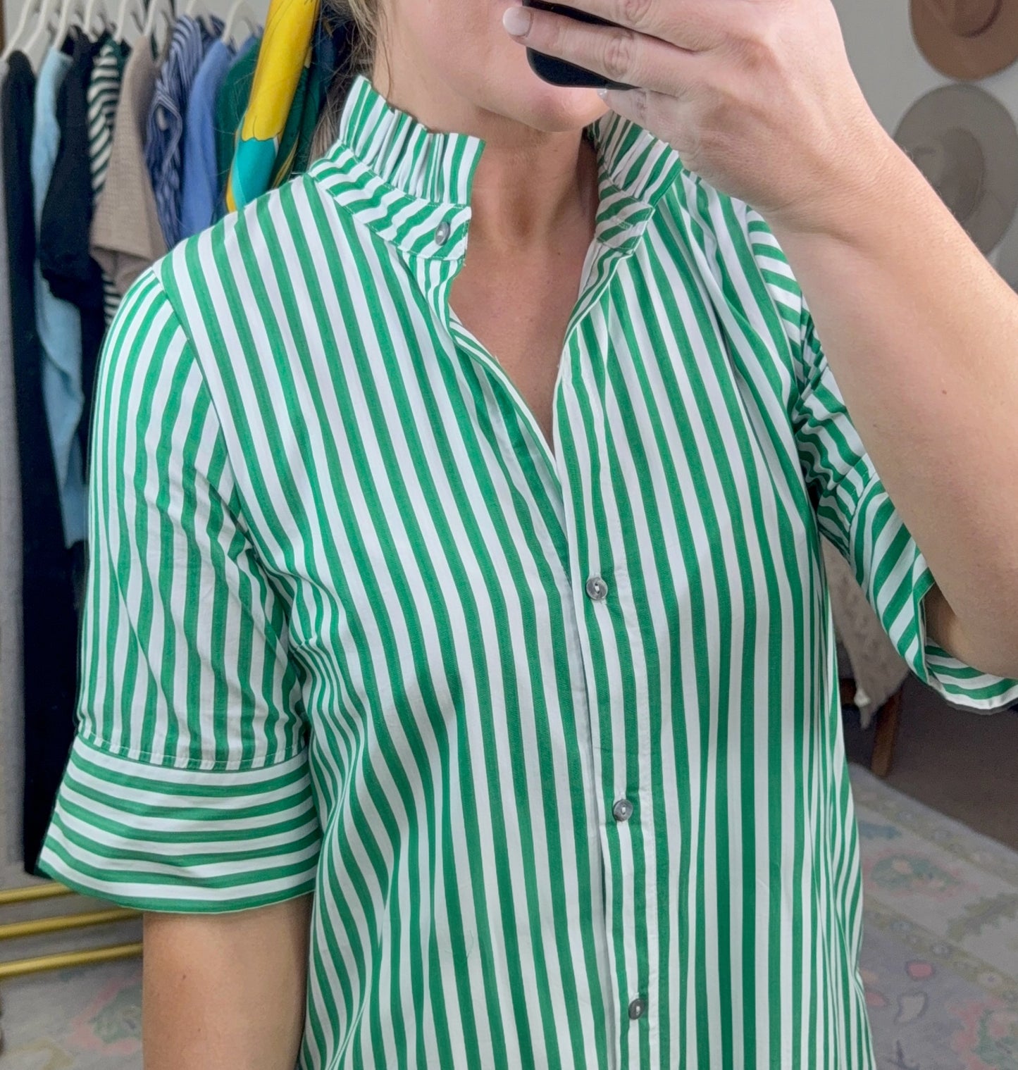 Maintain Your Lane Stripe Midi Dress