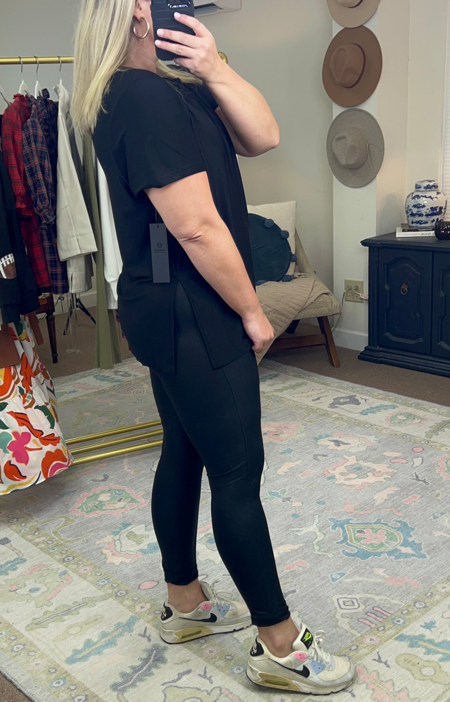 On The Go Mono B Mesh Side Split Athletic Top