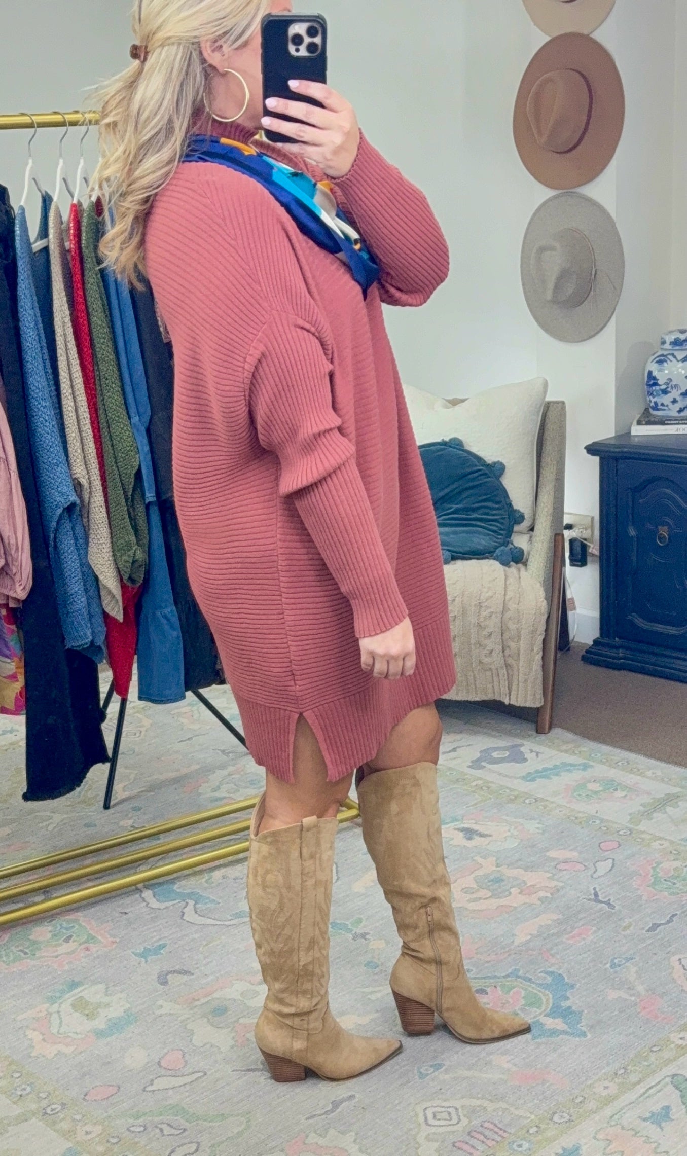 Soft Launch Ribbed Sweater Dress