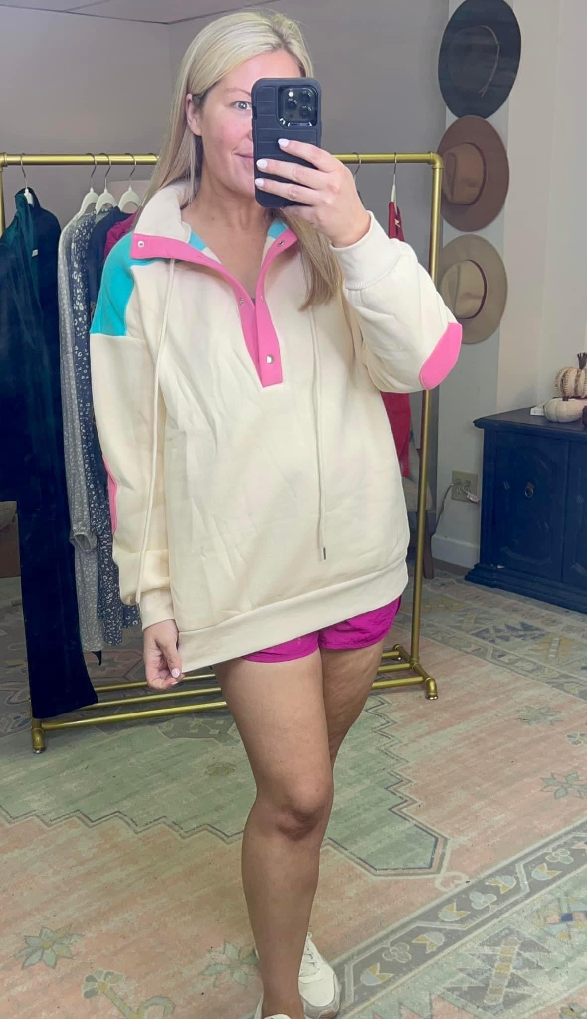 Get It Girl Retro Colorblock Pullover
