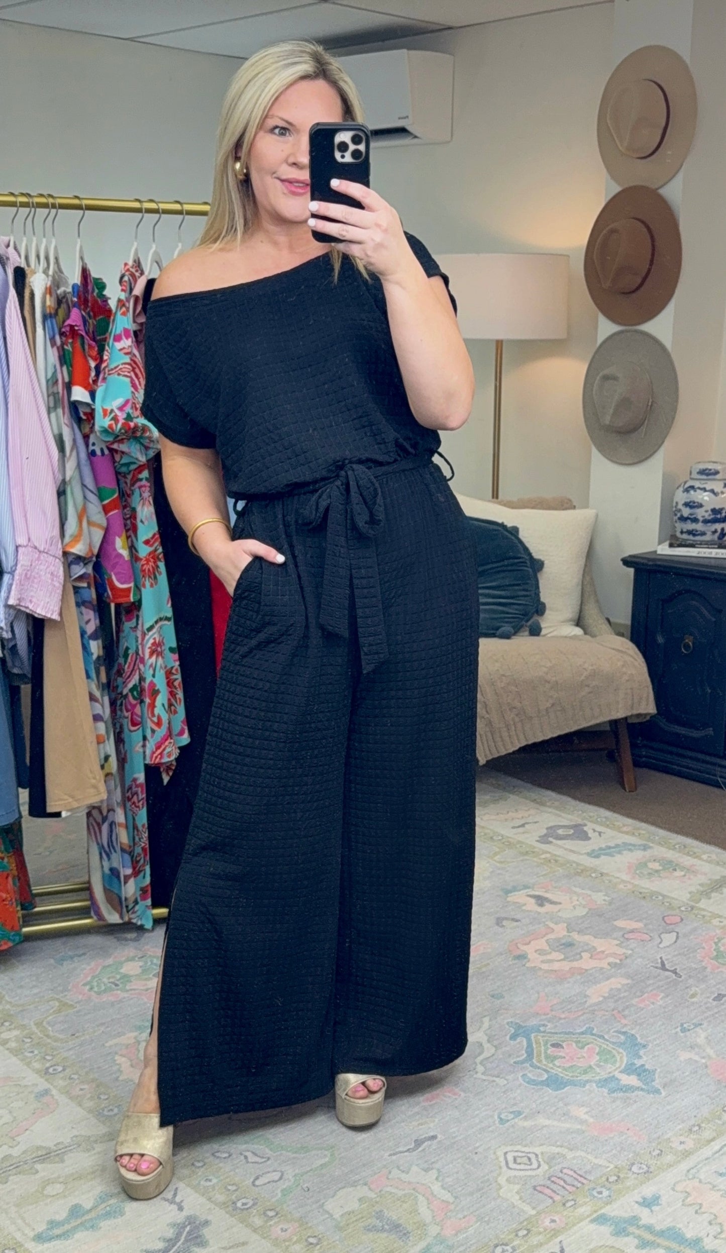 Check Yourself Wide Leg Jumpsuit