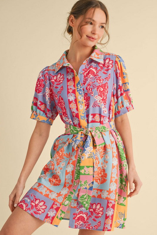 Sights of Nantucket Printed Shirt Dress