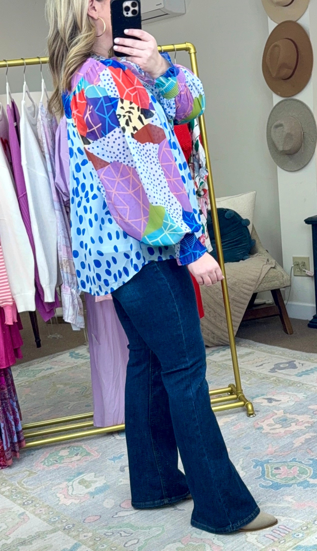 Go For The Bold Mix Print Blouse