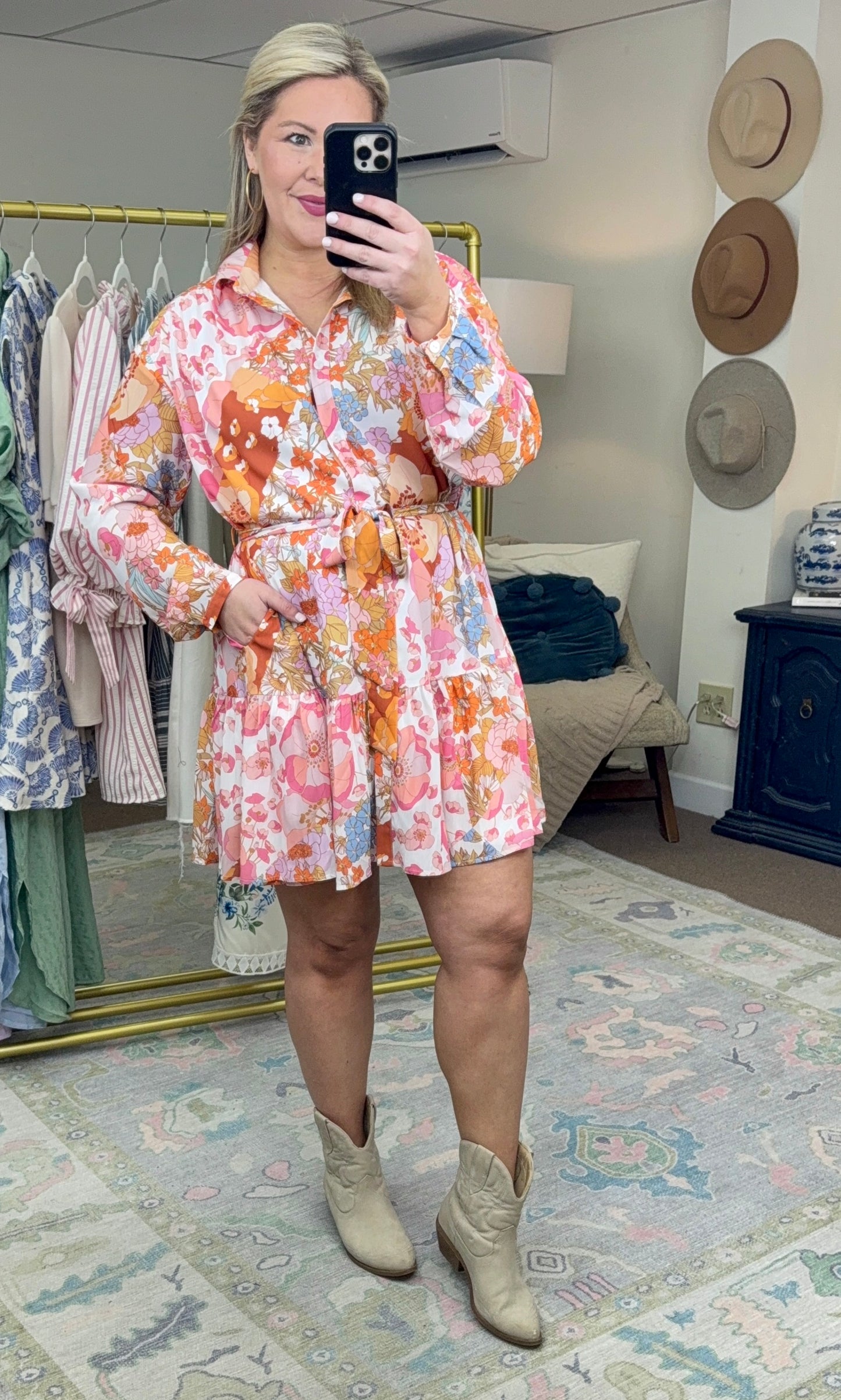 Feelin Good Feelin Fine Printed Ruffle Mini Dress