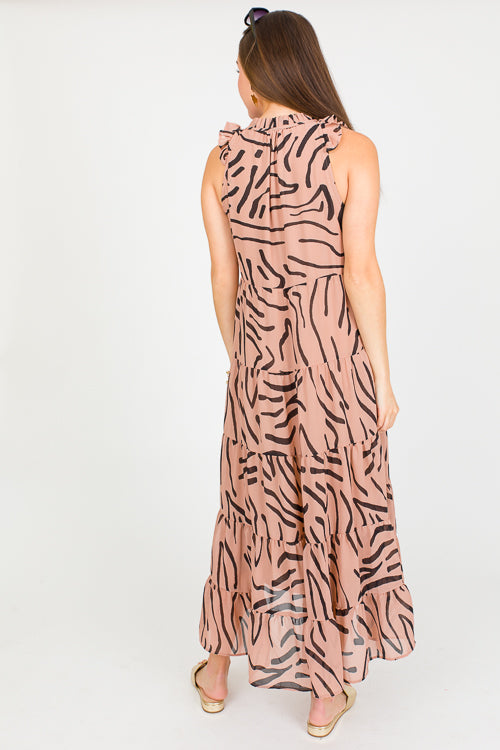Hear Me Roar Ruffle Tiered Maxi Dress