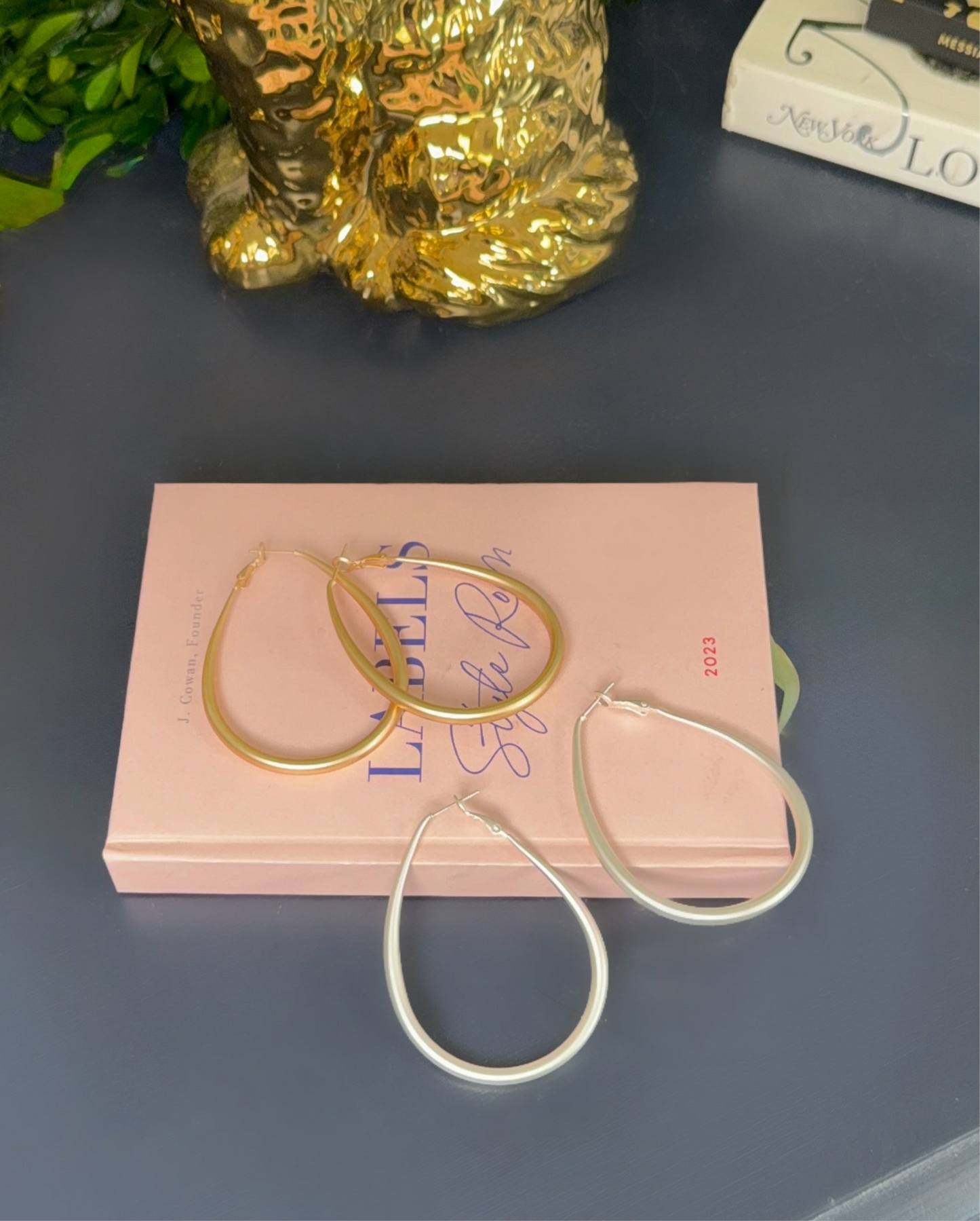 **MORE COLORS** Happy Tears Matte Teardrop Hoop Earrings