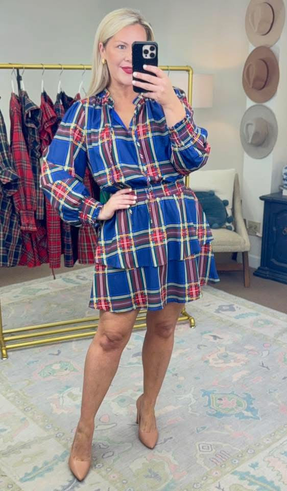 Clifton Tartan Plaid Ruffle Dress