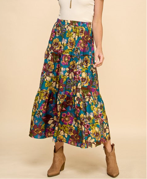 Fleur Real Tiered Maxi Skirt