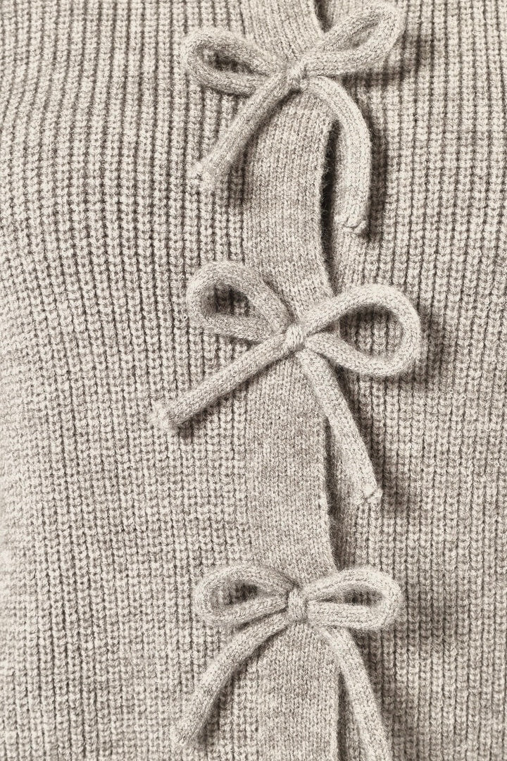 Take Note Bow Front Cardigan