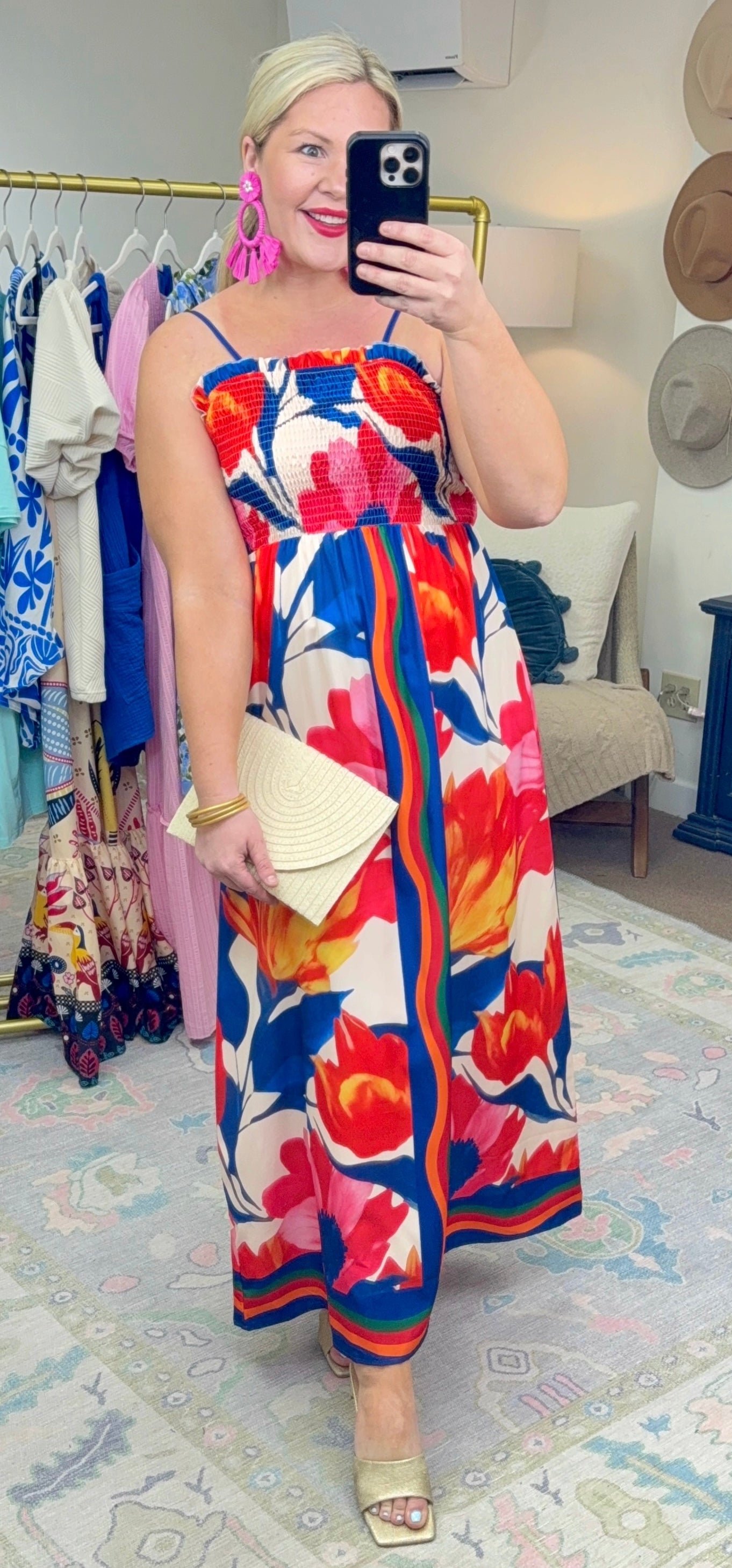 Rio Retreat Floral Print Maxi Dress