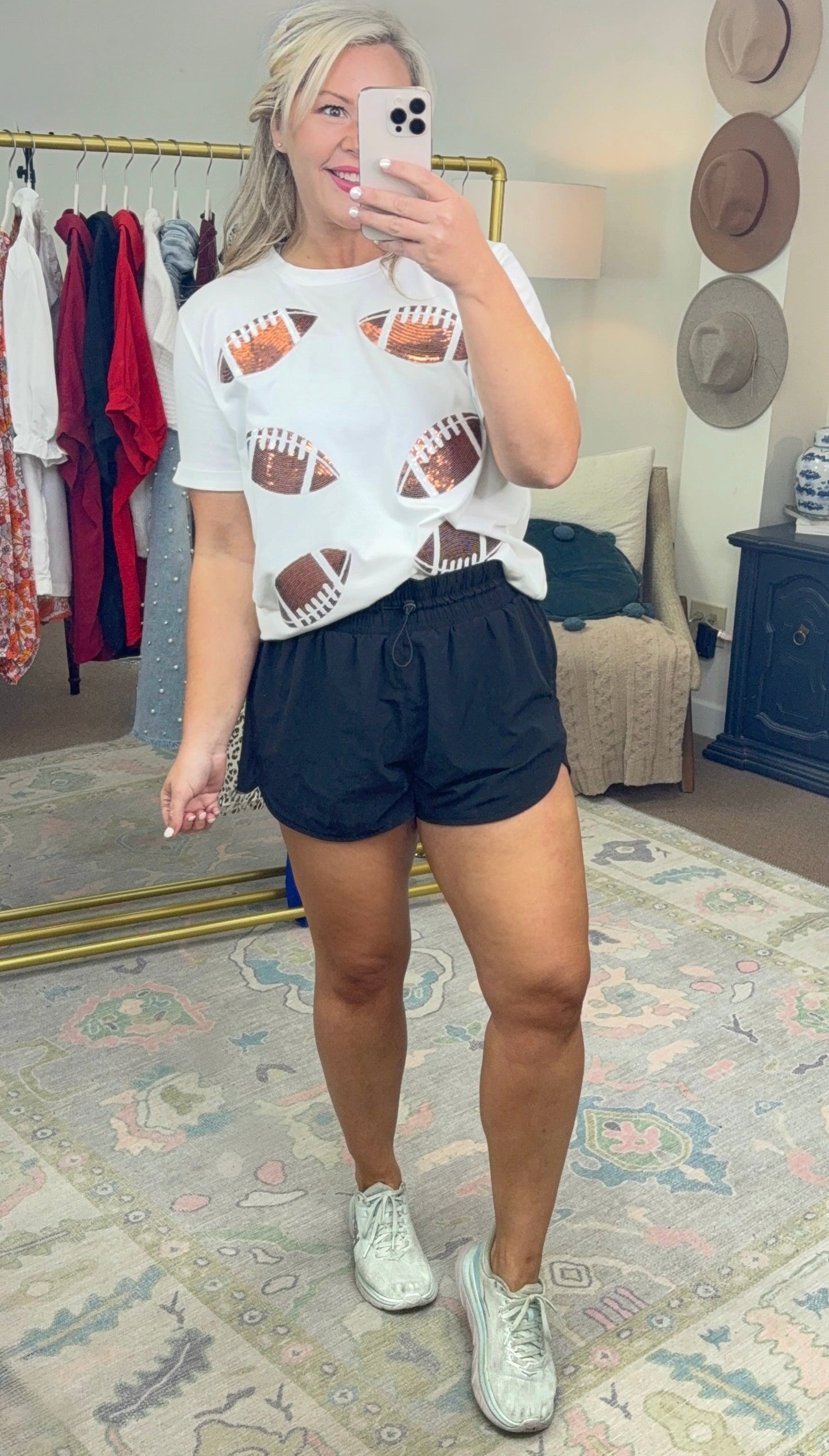 She’s Got Game Sequin Football Tee