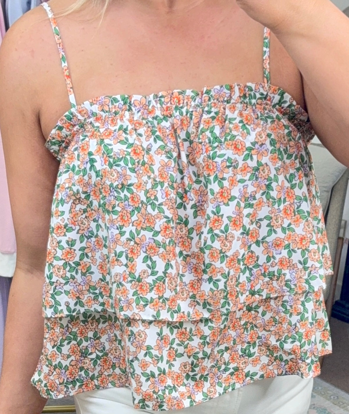 Wildflower Ways Ruffle Tiered Top