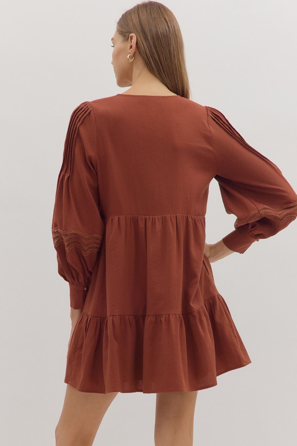 Amber Skies Pintuck Dress
