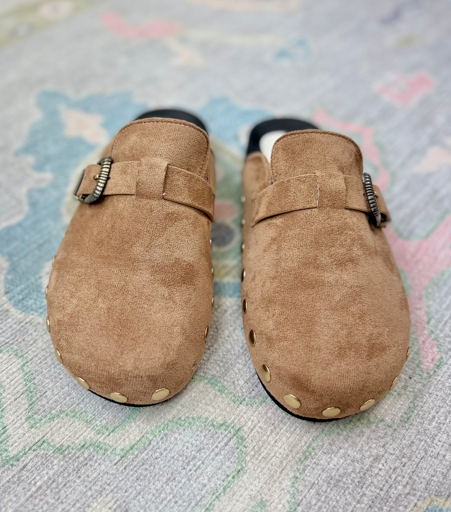 Boston Bound Studded Buckle Clogs