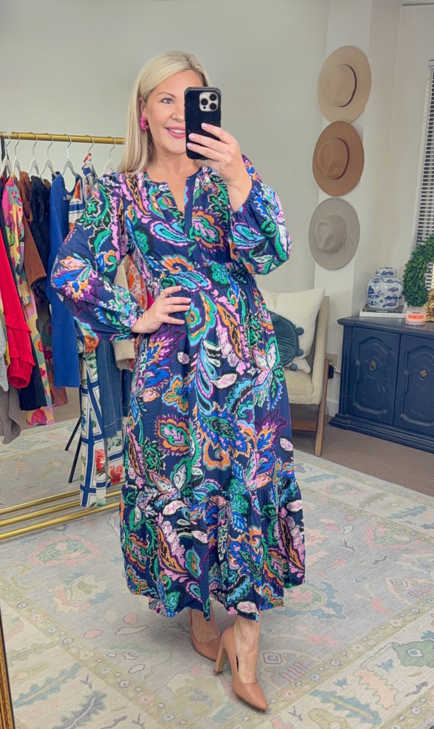 Fairytale Love Print Midi Dress
