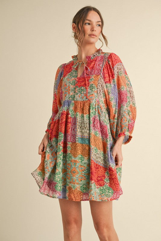 Gypsy Soul Mix Print Dress
