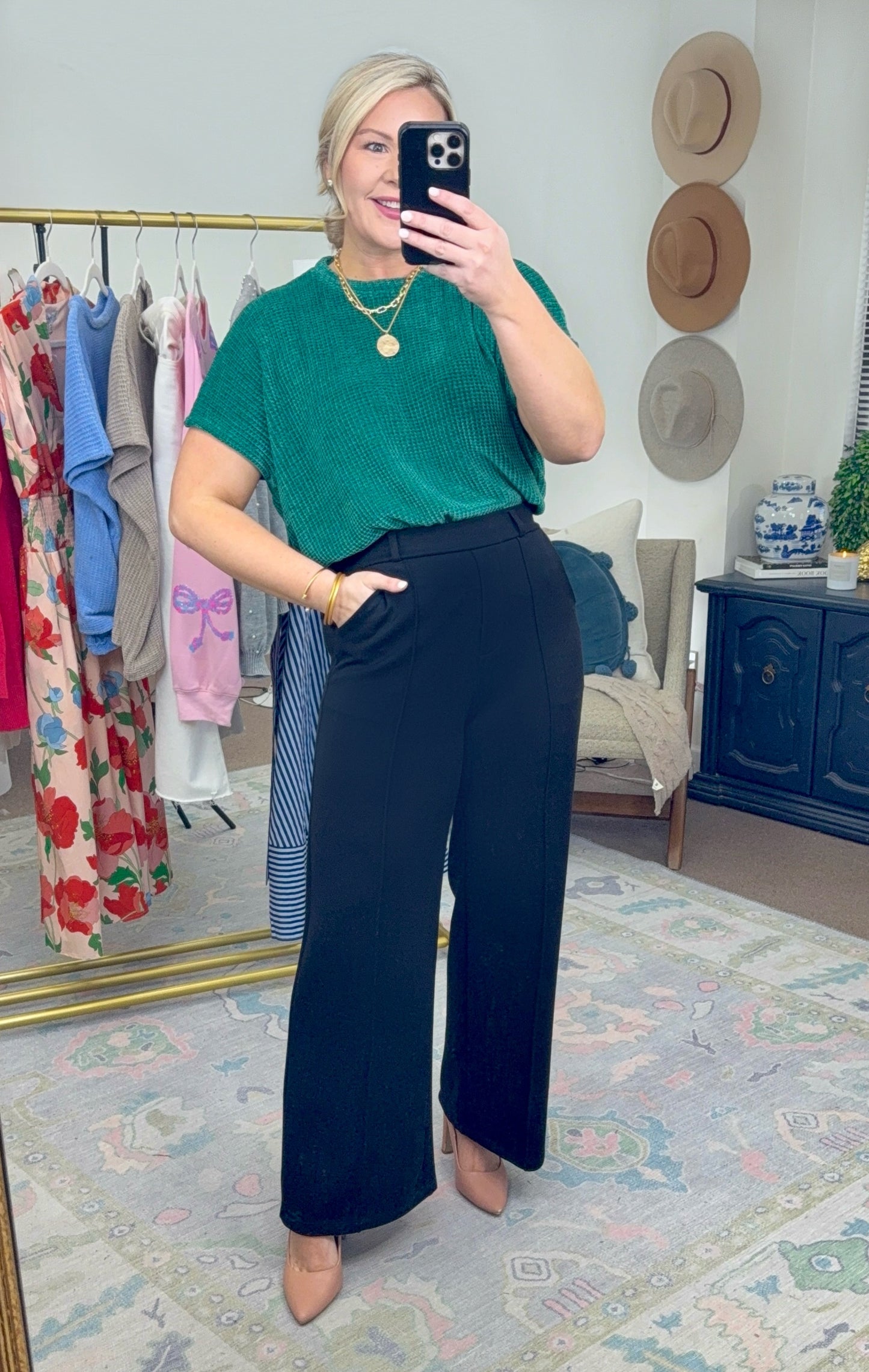 Effortless Edit Brushed Modal Scuba Pintuck Trousers