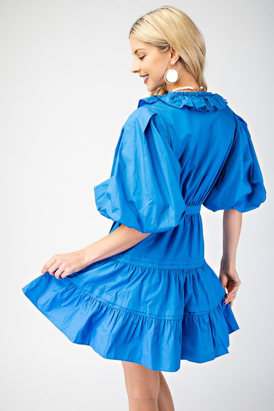 **MORE COLORS** Let’s Go Dancing Tiered Wrap Mini Dress