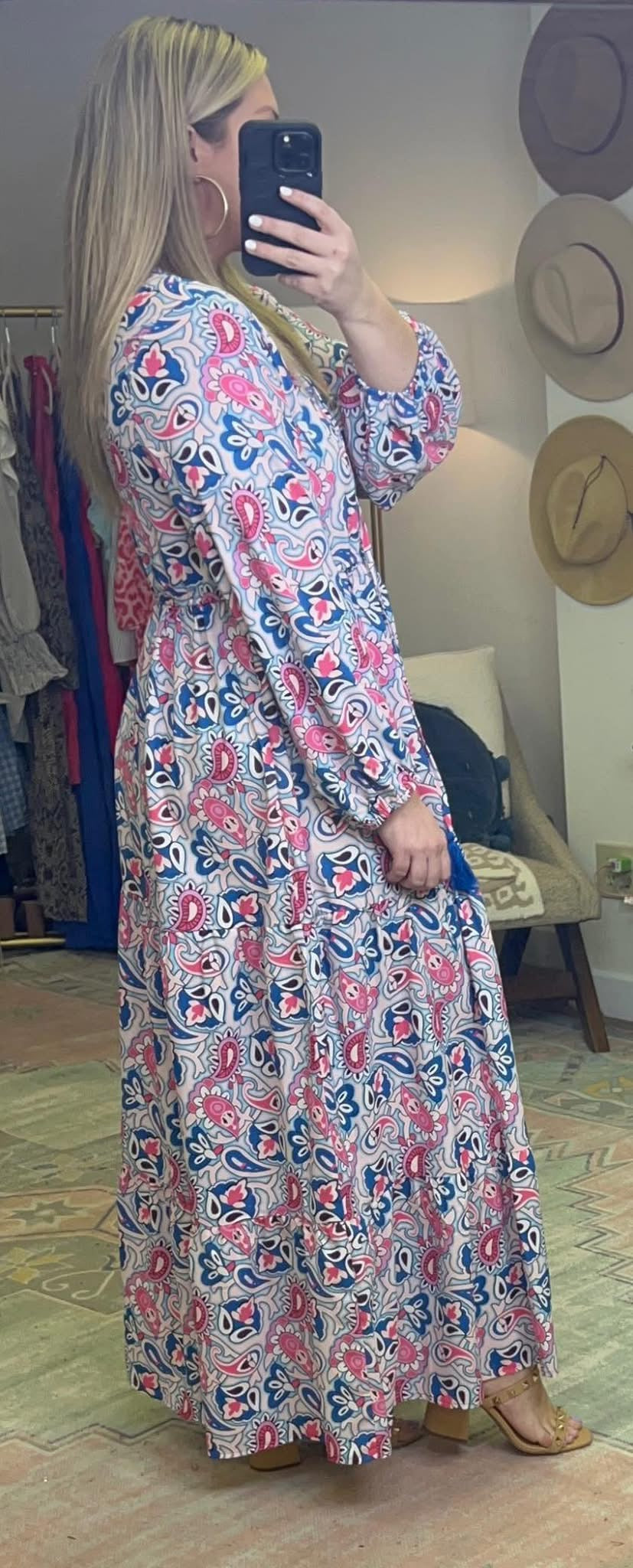 First Pick Printed Tiered Maxi Dress