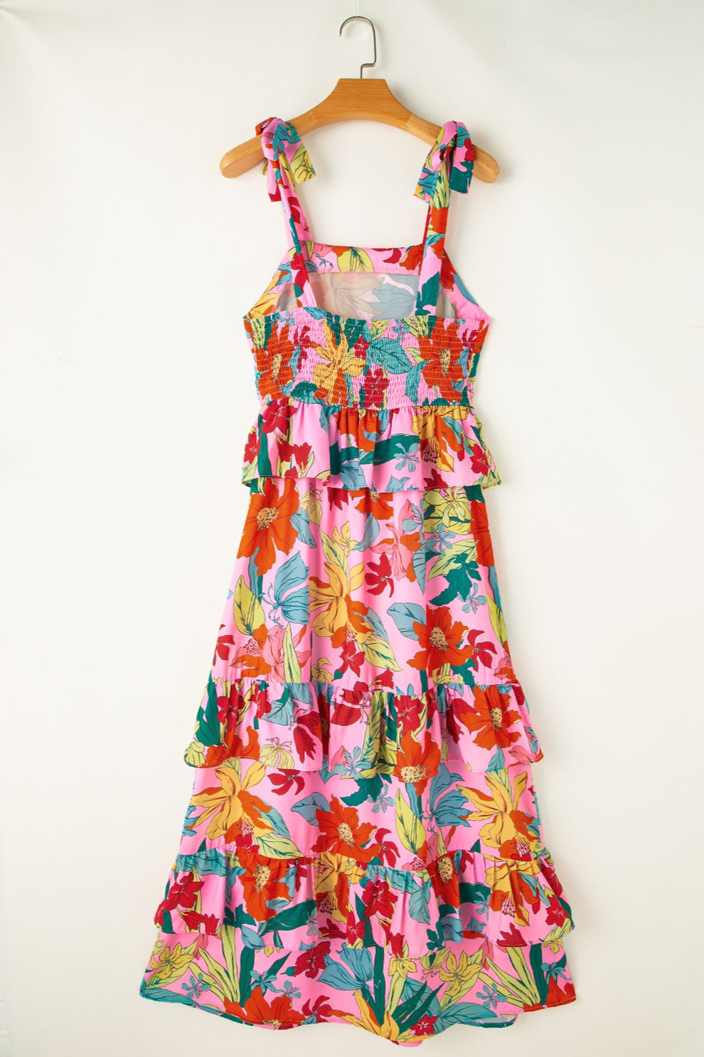 Floral Print Ruffle Tier Maxi Dress
