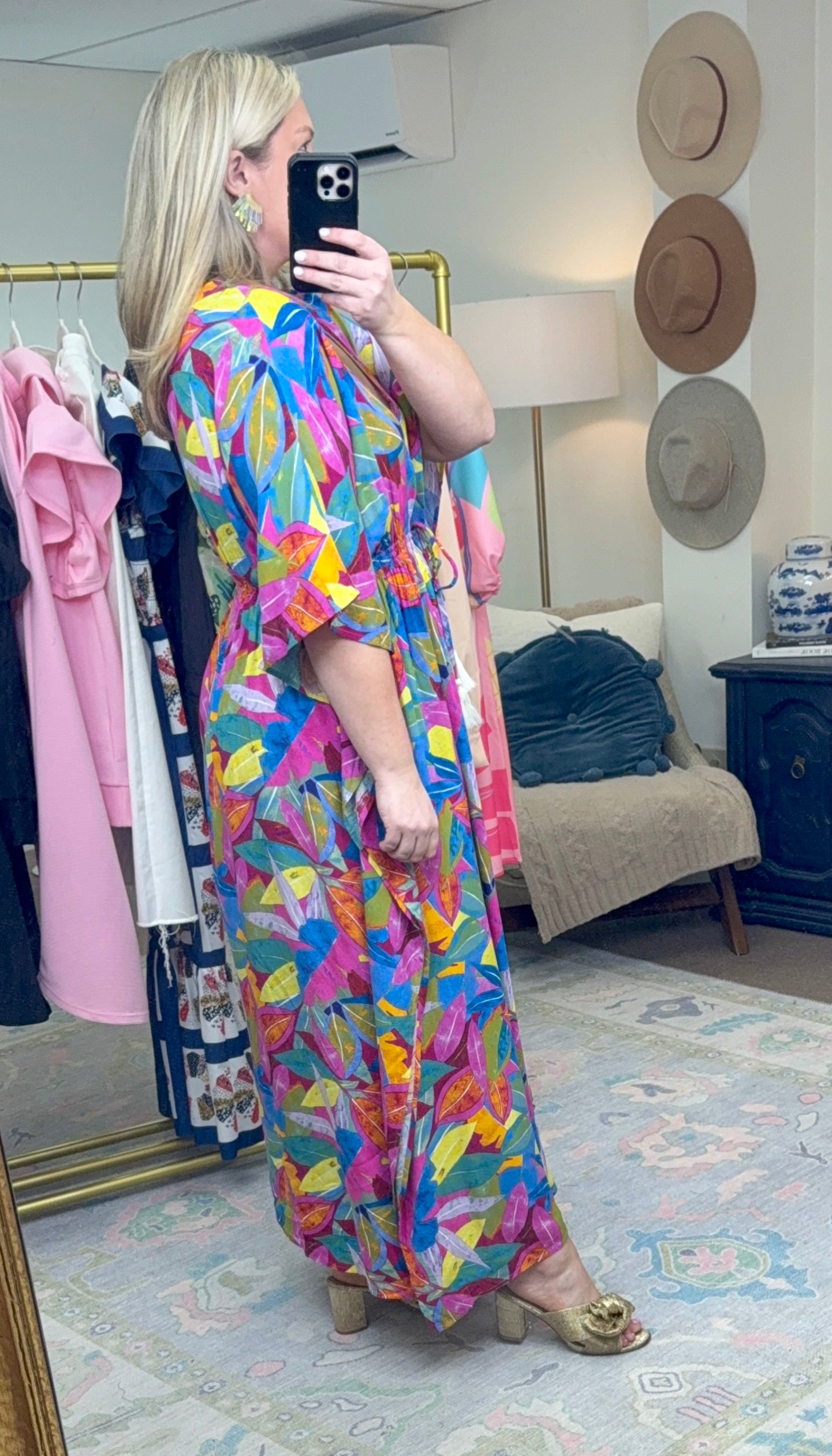 Island Time Print Batwing Dress