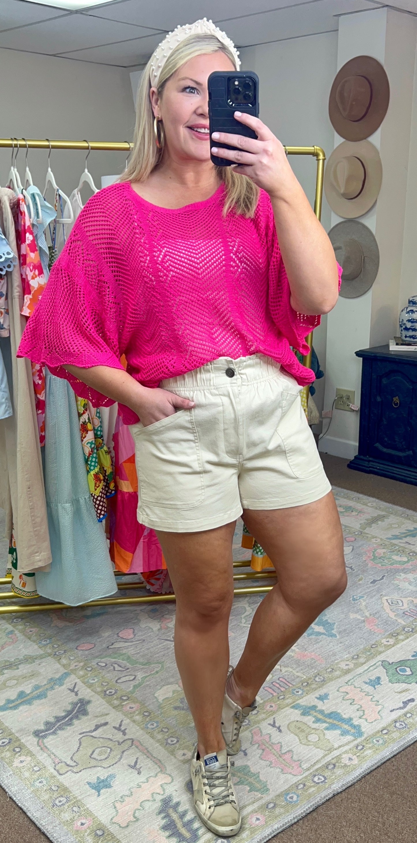 High Rise Cinch Waist Shorts