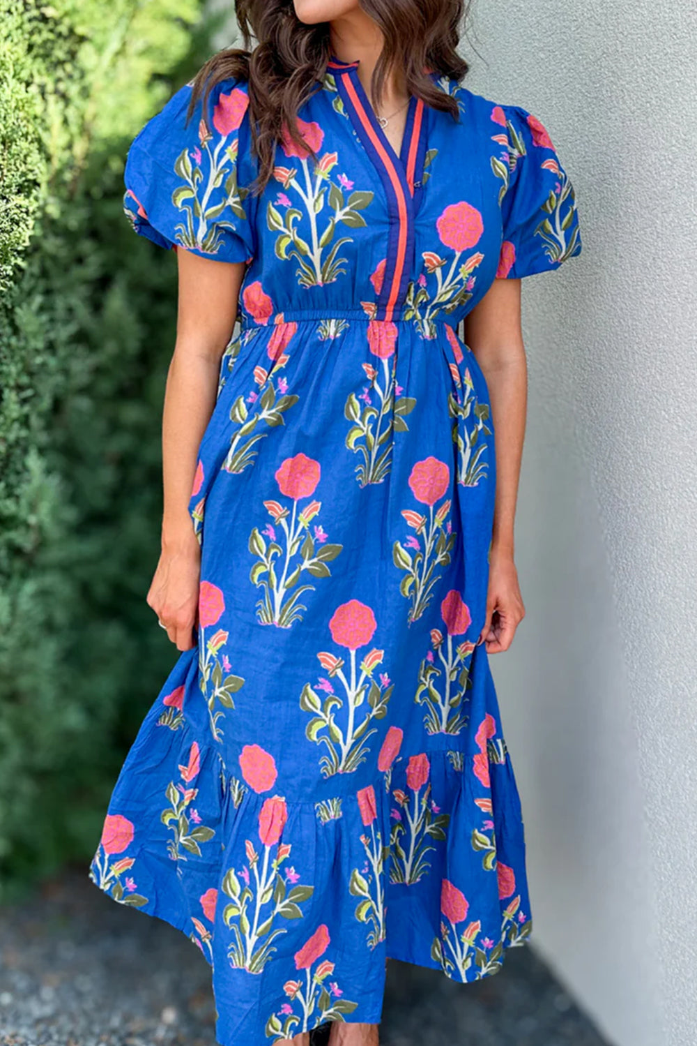 **MORE COLORS** Heart’s Content Printed Puff Sleeve Dress