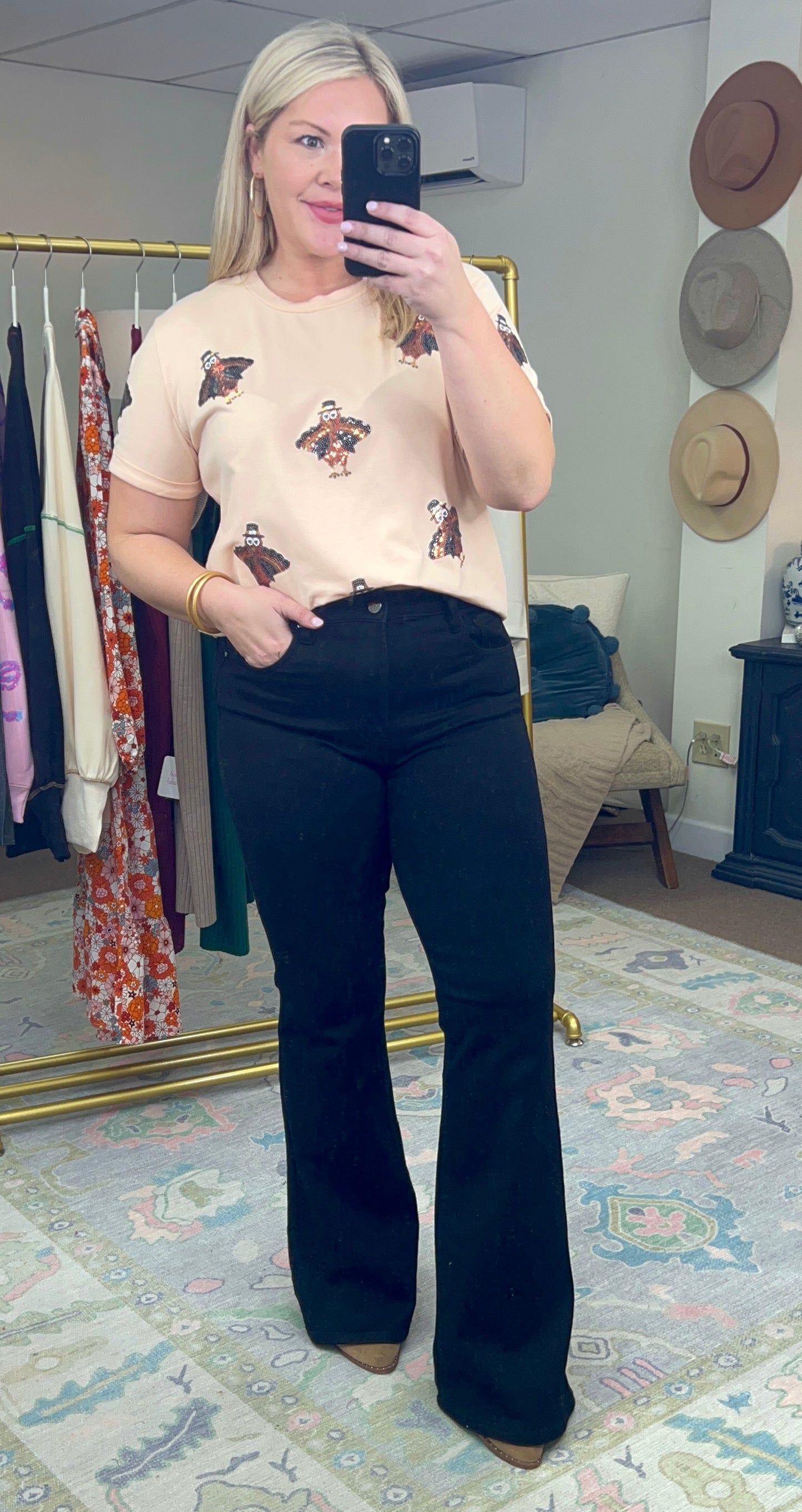 Get Stuffed Sequin Turkey Tee