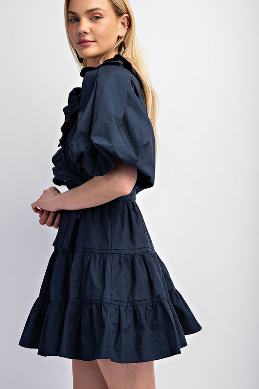 **MORE COLORS** Let’s Go Dancing Tiered Wrap Mini Dress