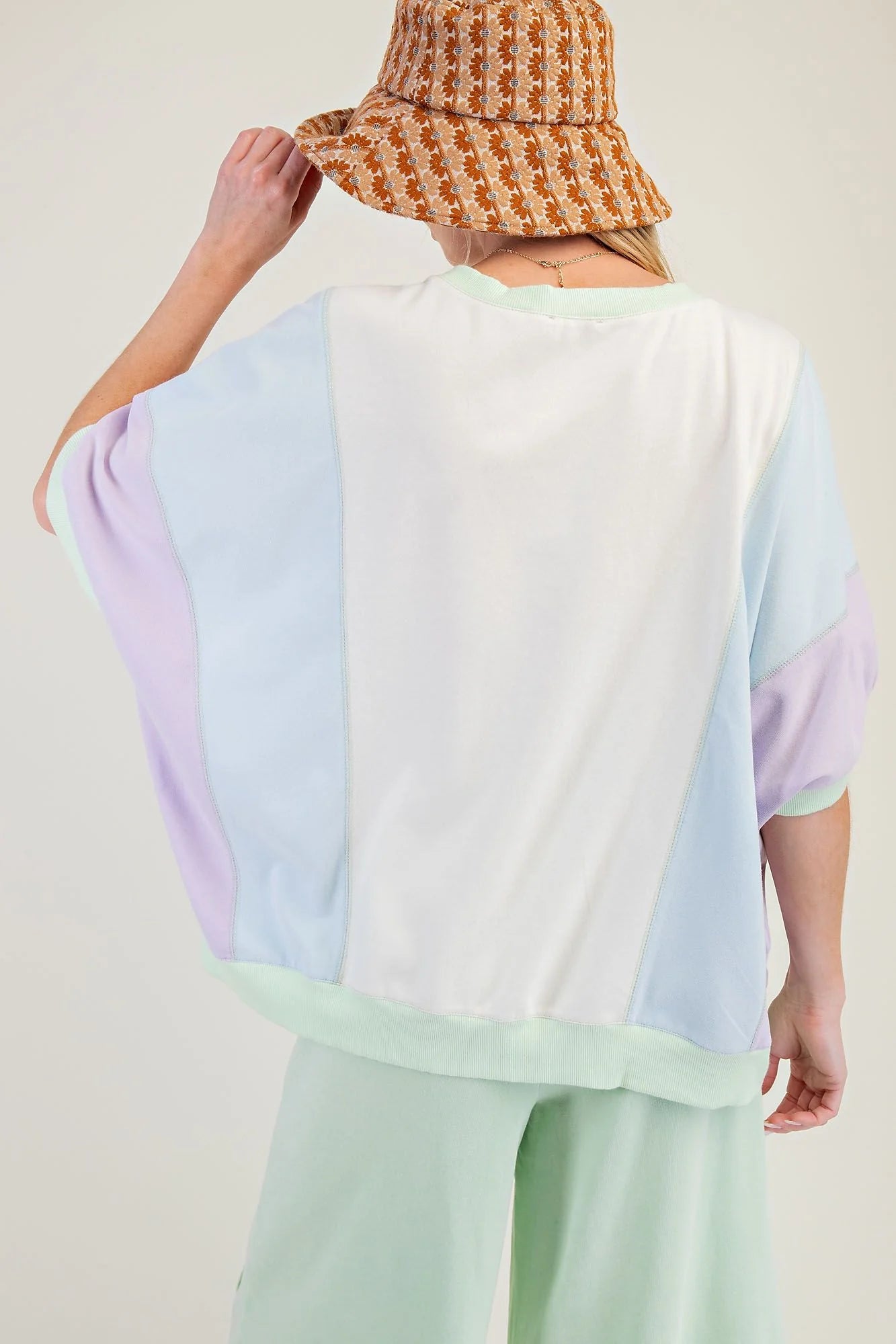 **MORE COLORS** Weekend Warrior Colorblock Drop Sleeve Tee