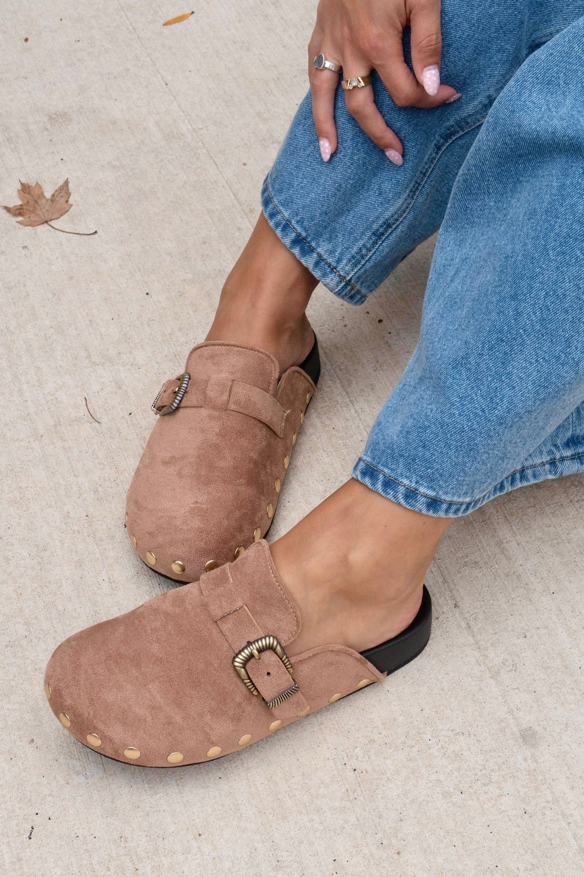 Boston Bound Studded Buckle Clogs