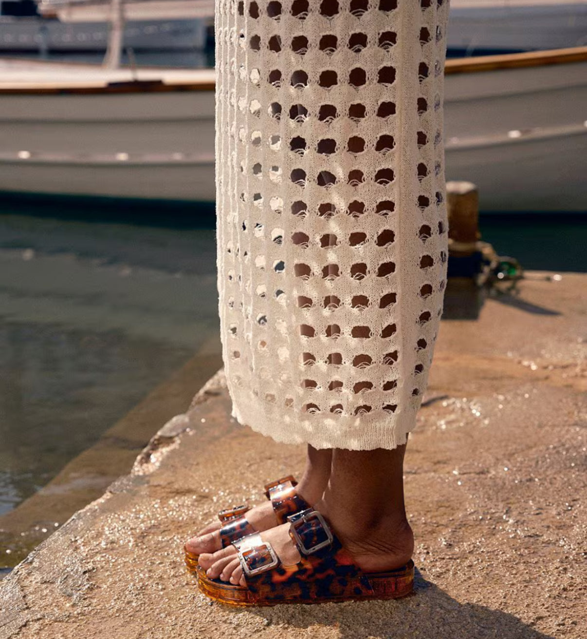 Amber Coast Double Buckle Sandals