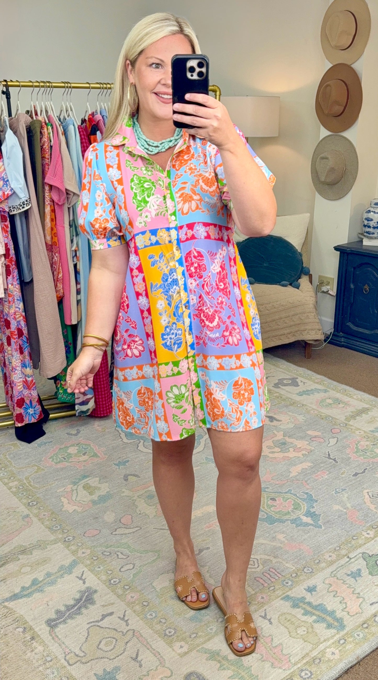 Sights of Nantucket Printed Shirt Dress