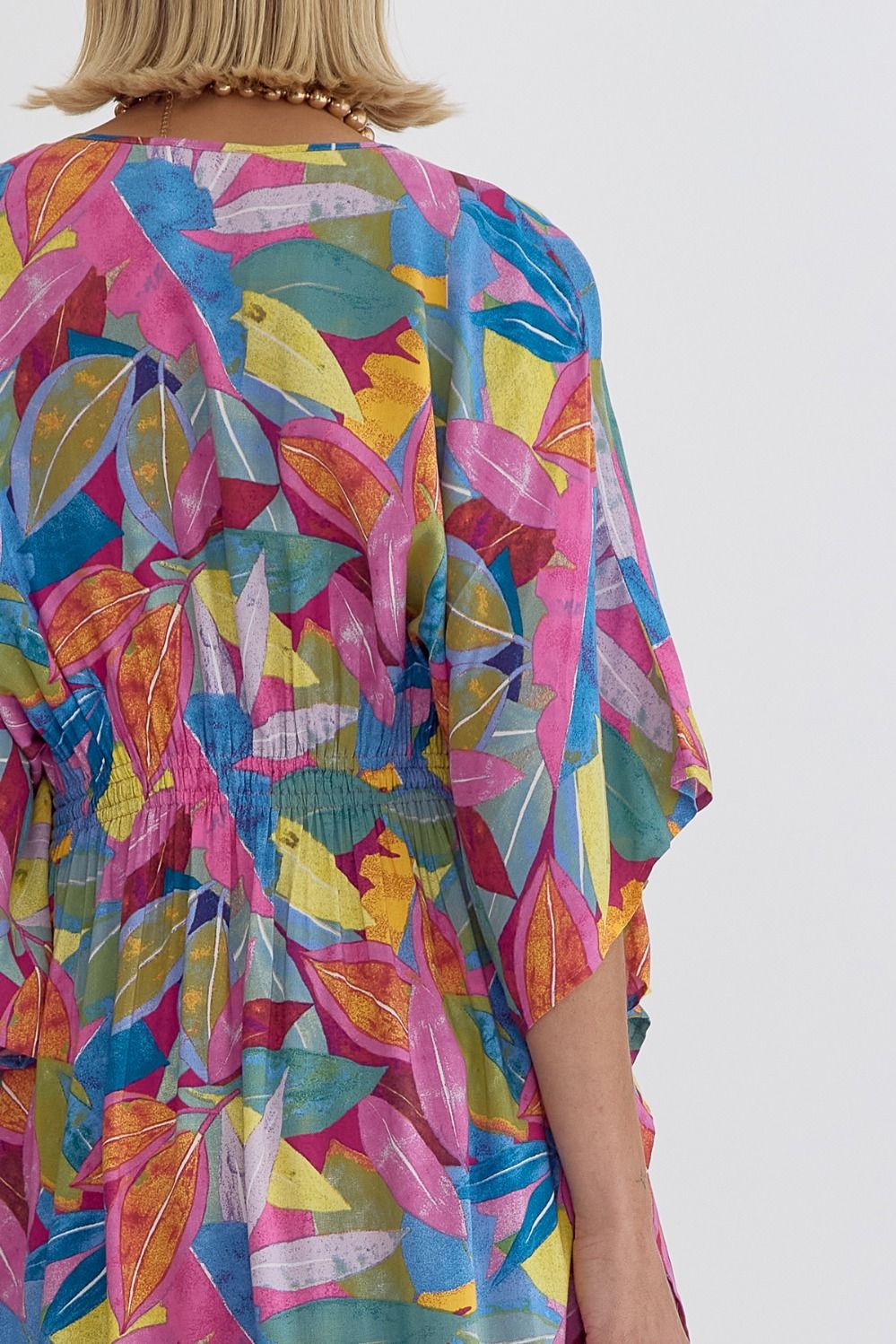 Island Time Print Batwing Dress