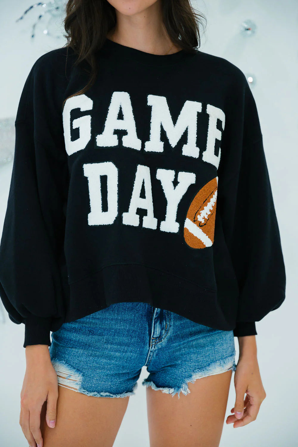 Kickoff Time Game Day Patch Pullover Top
