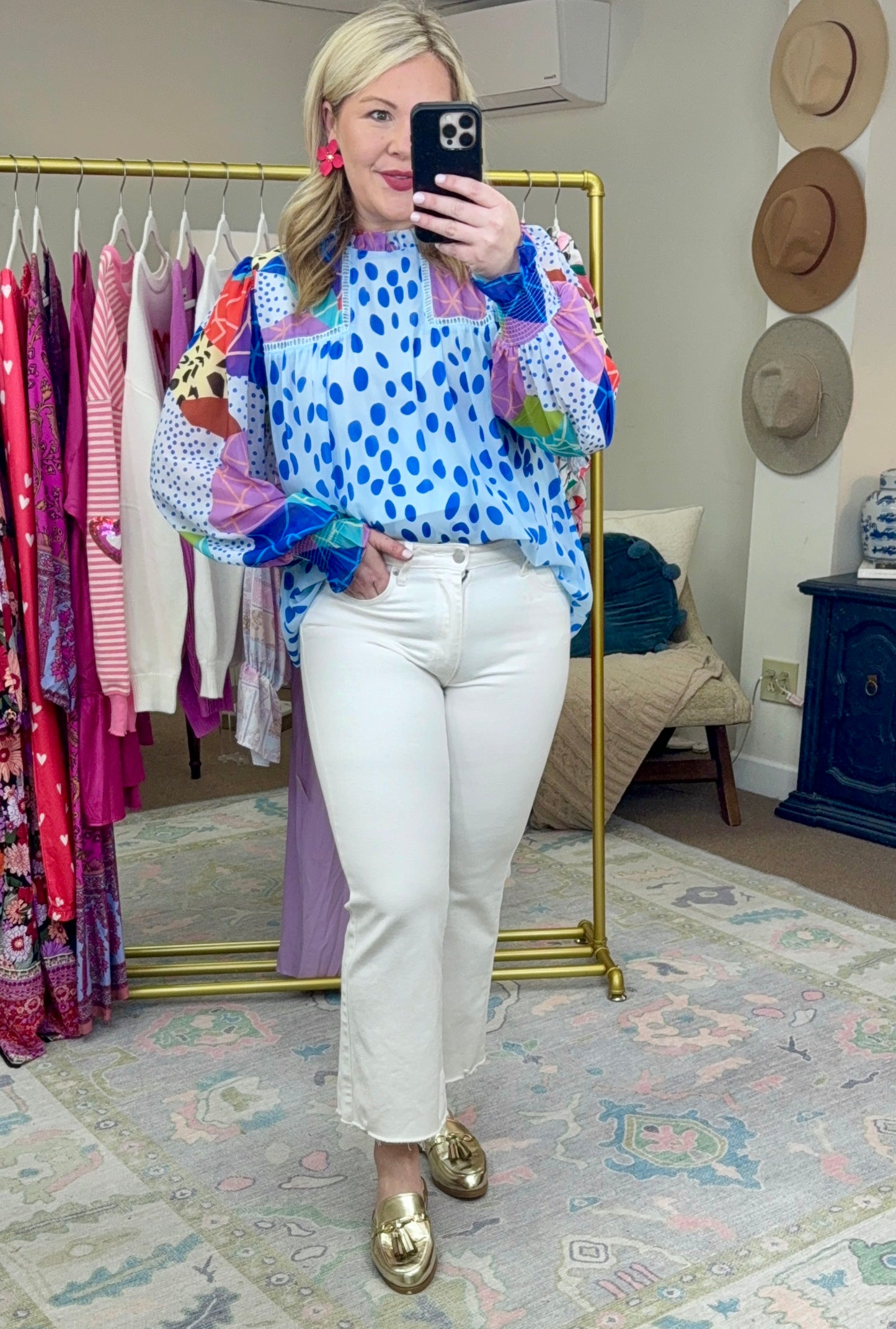 Go For The Bold Mix Print Blouse