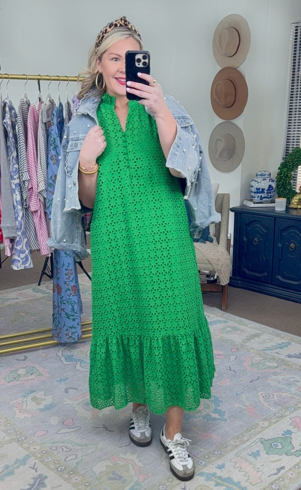 **MORE COLORS** Tea at the Terrace Eyelet Midi Dress
