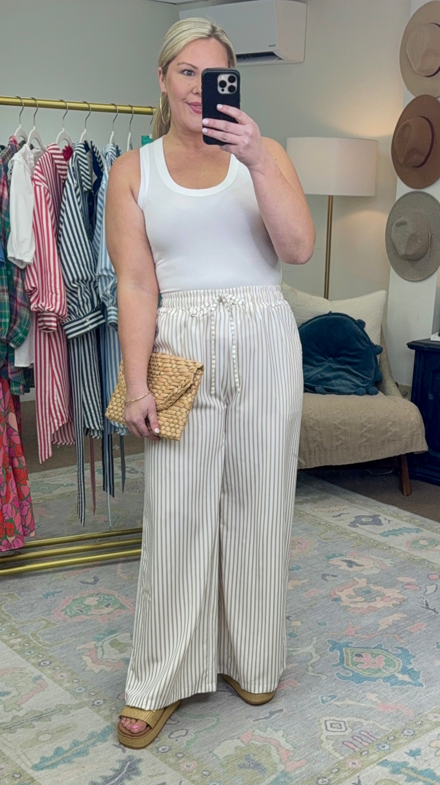 ✨RESTOCK✨ A Fine Line Wide Leg Stripe Pants