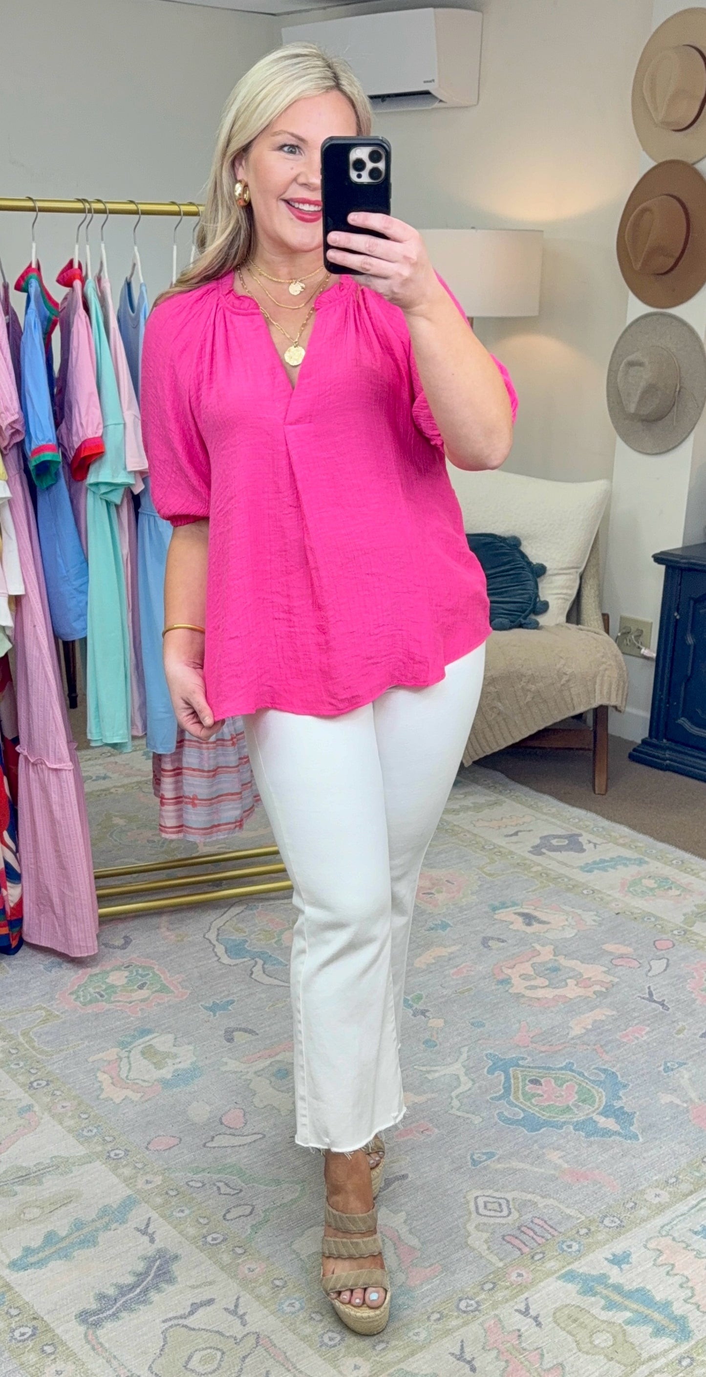 Top Notch Gauzy Frill Blouse