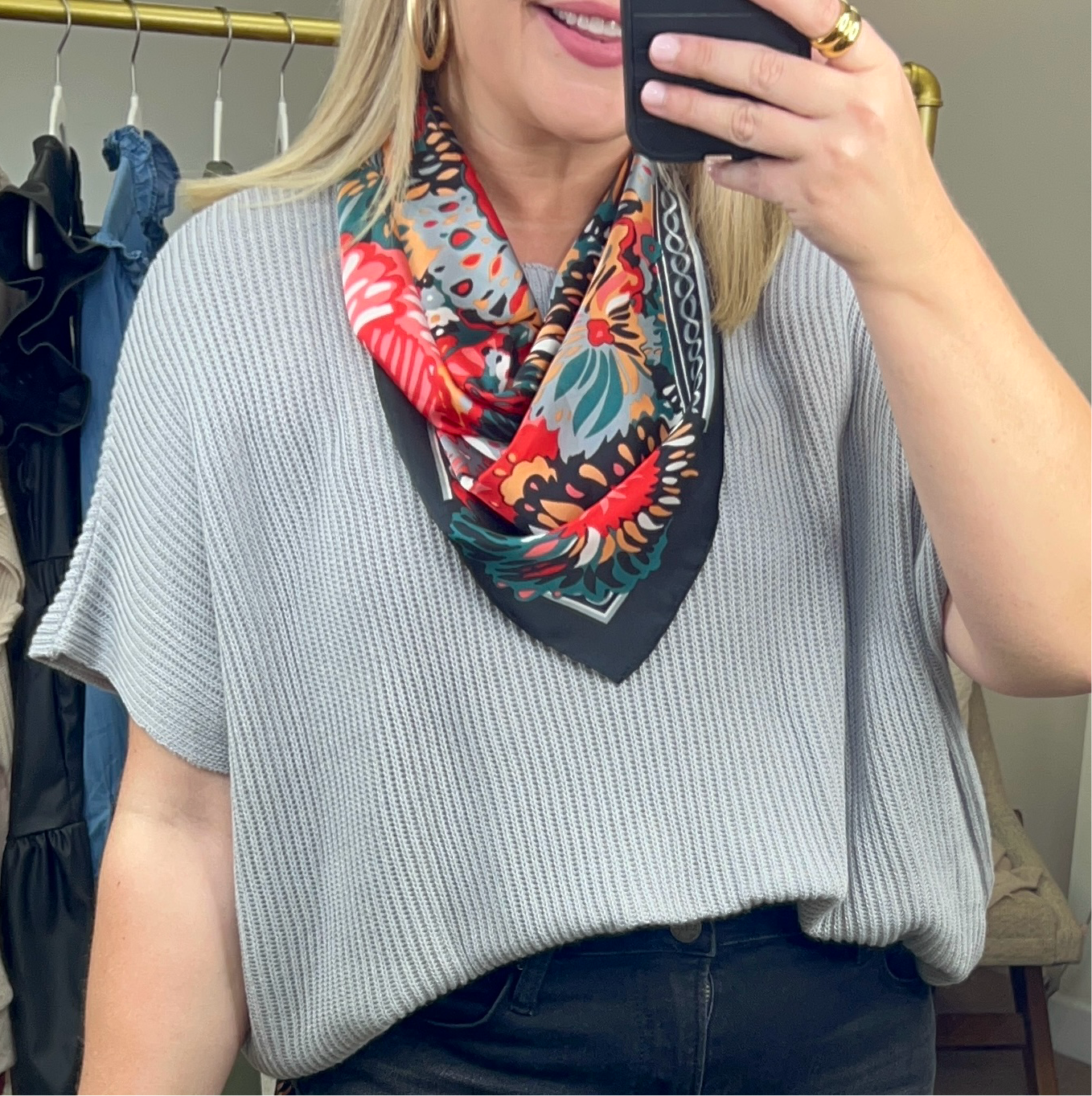 Black Sunday Best Abstract Silk Neck Scarf