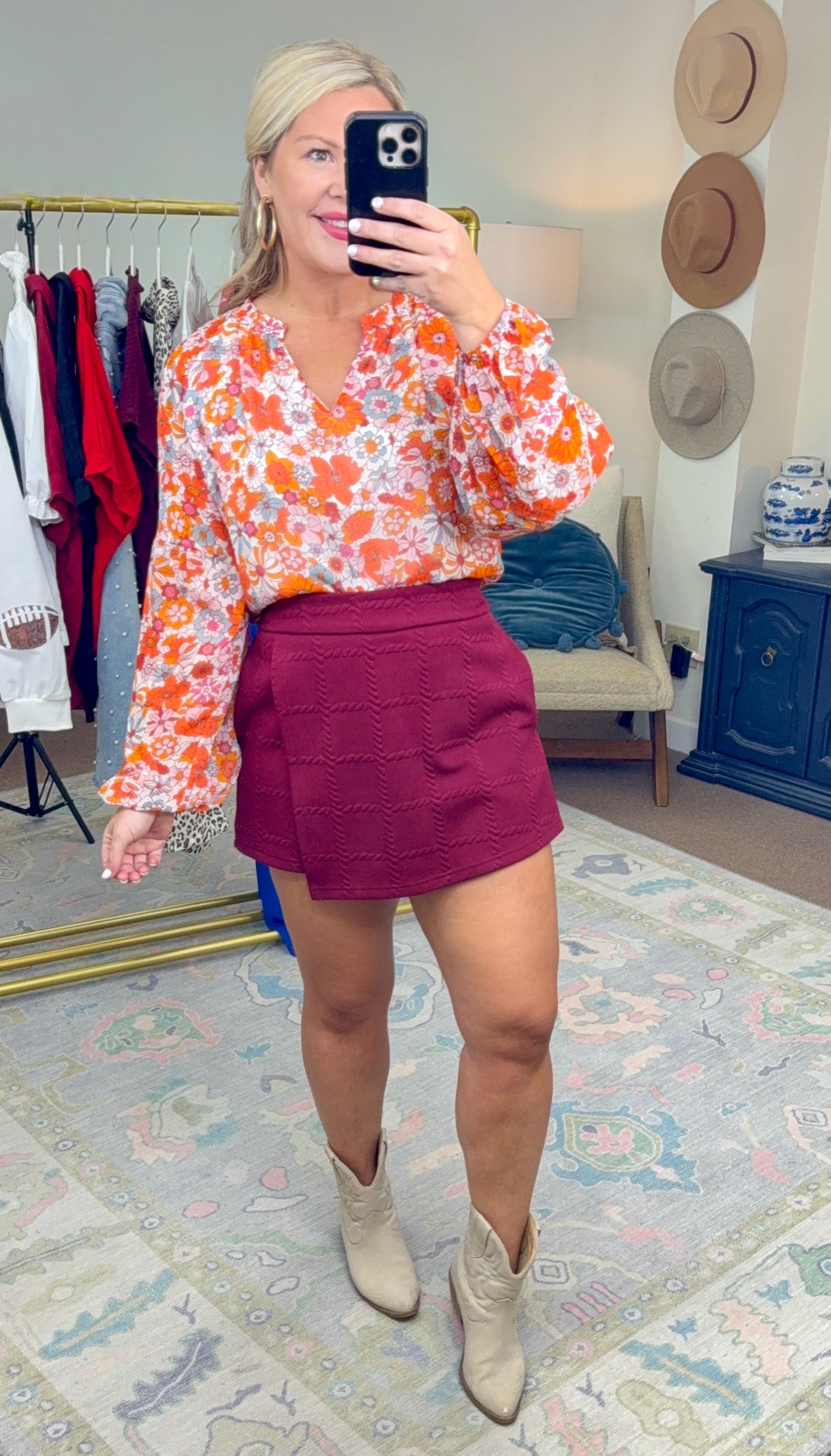 Among the Wildflowers Retro Print Blouse