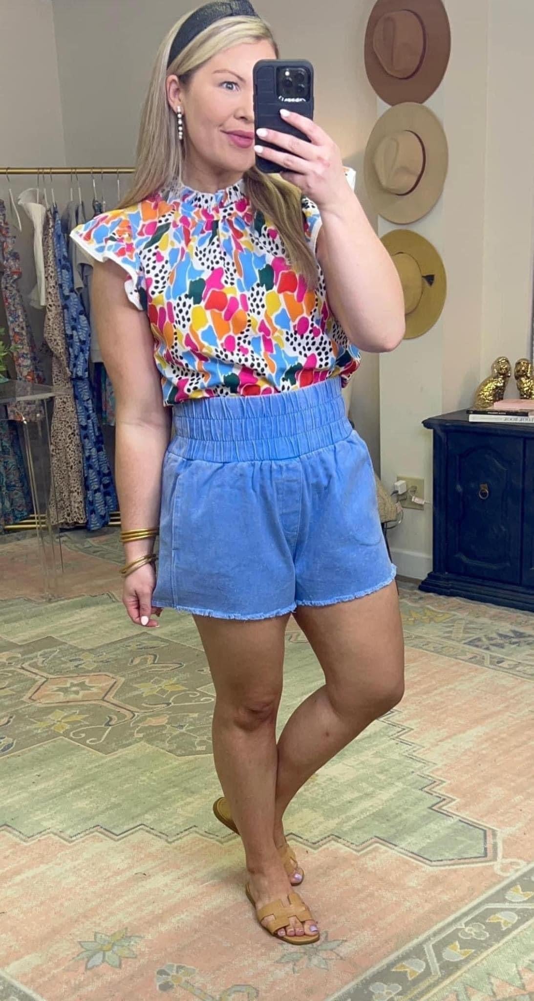 Fun Times Abstract Print Blouse