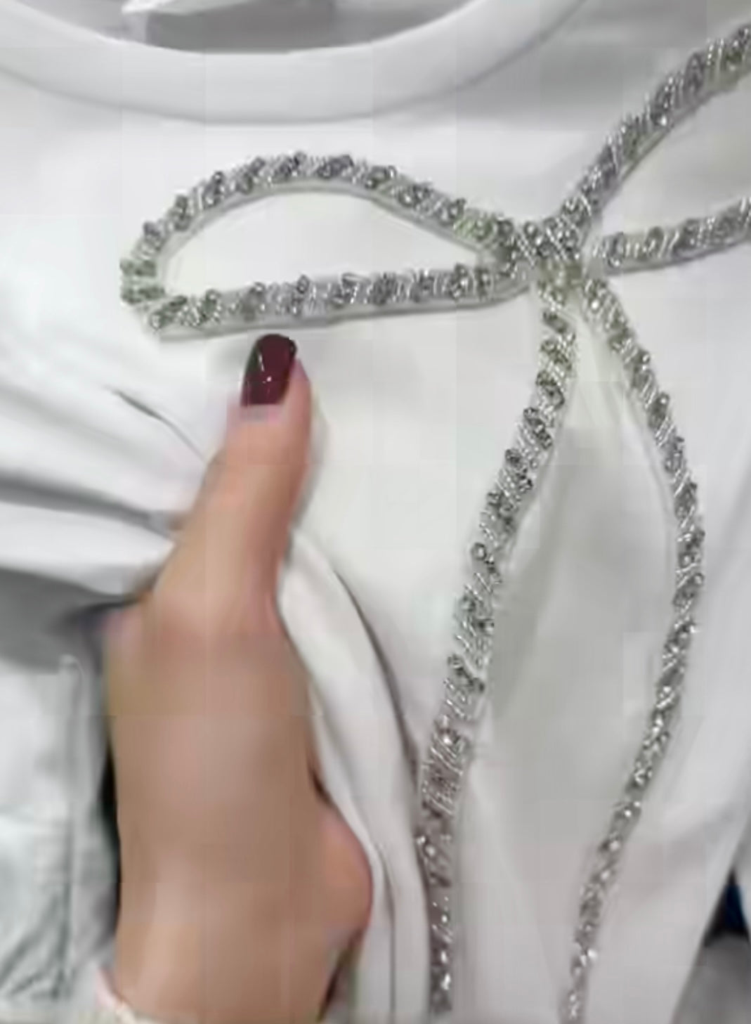 Laid Back Luxe Bow Embellished Tee