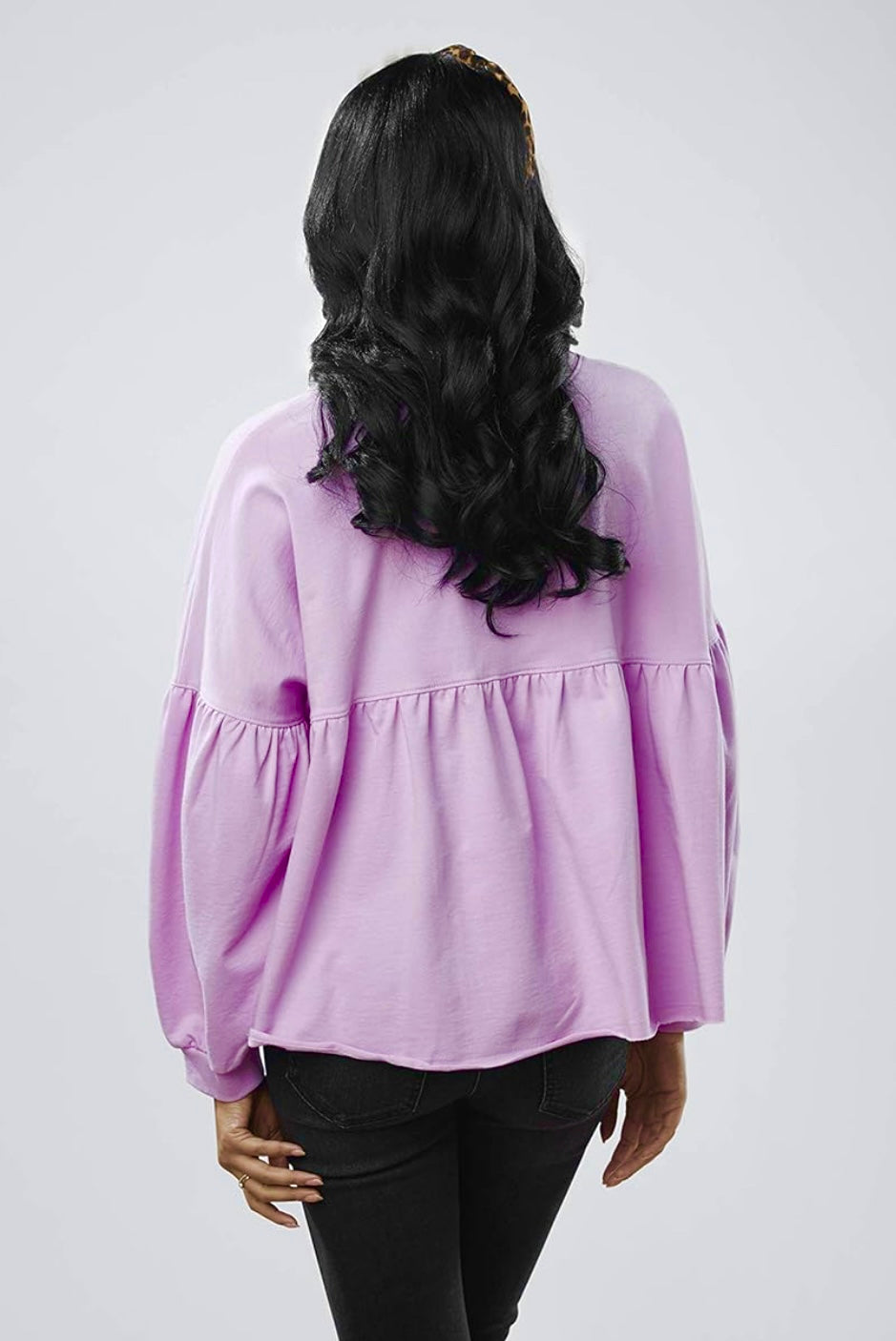 Love You More Peplum Flounce Pullover