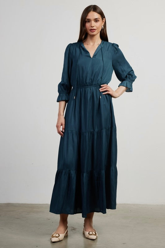 Take Me Dancing Ruffle Tiered Maxi Dress