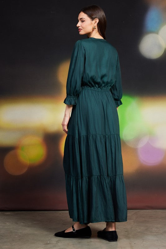 Take Me Dancing Ruffle Tiered Maxi Dress