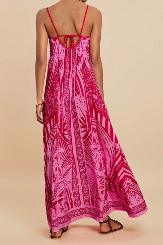 Island Oasis Print Maxi Dress
